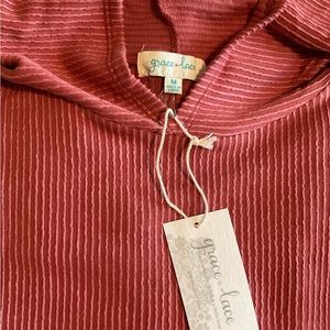 grace & lace Corded Hoodie in Persimmon